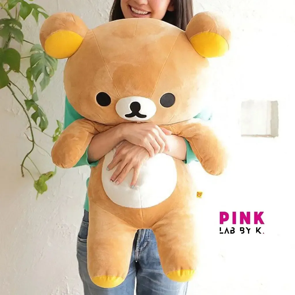 Bonecas kawaii rilakkuma de pelúcia animais de brinquedo de brinquedo macio marrom marrom bear