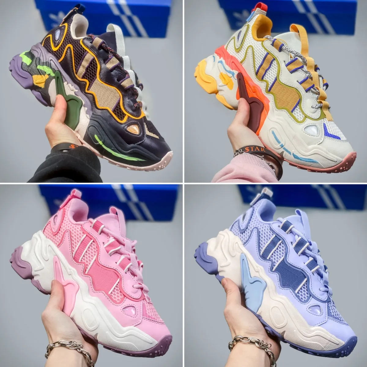 Ozthemis 1.0 Height Enhancing Basketball Tennis Sneakers in Black White Purple Pink Designer Kicks for Men and Women