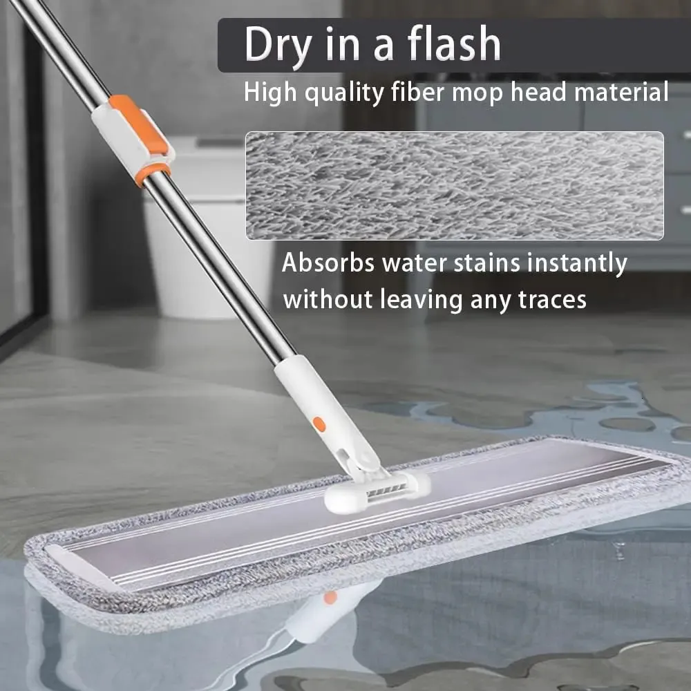 Microfiber Mop 32 inch Flat mop Commercial Large Wide for Hardwood Laminate Tile Floor Cleaning 360 Rotating Dust Wet Mo 240418