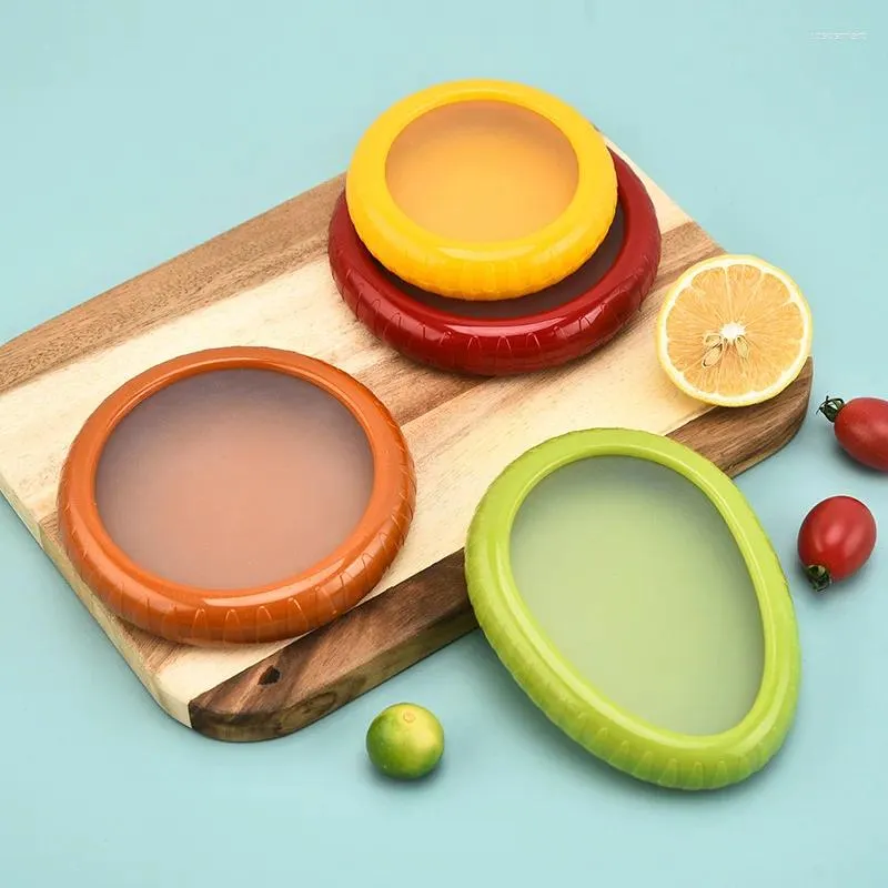 Lagringsflaskor Creative Fruit Crisper Silicone Film Sealed Mini Kylskåp Vegetabilisk avokado