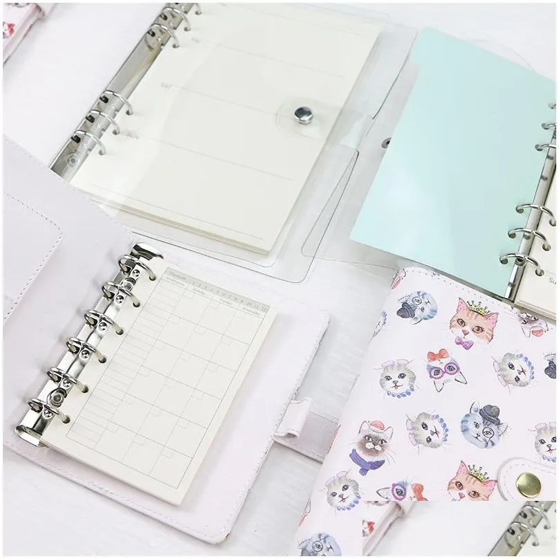 المنتجات الورقية بالجملة A5 A6 6 Rings Insert Product 90 Page-Leaf Waff Papers for Journal Notebook Monthly Clanner Bu Dhreu