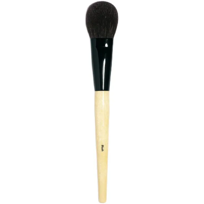 Blush Makeup Brush - Luxe Soft Natural Goat Bristle Round Cheek Powder Highlighter Beauty Cosmetics Brush Tool LL