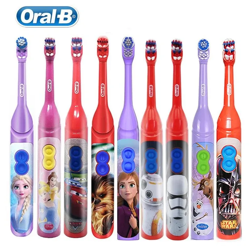 Heads OralB Kids Electric Toothbrush DB3000/3010 Gum Care Rotation Vitality OralB Kids Soft ToothBrush Battery Powered Waterproof