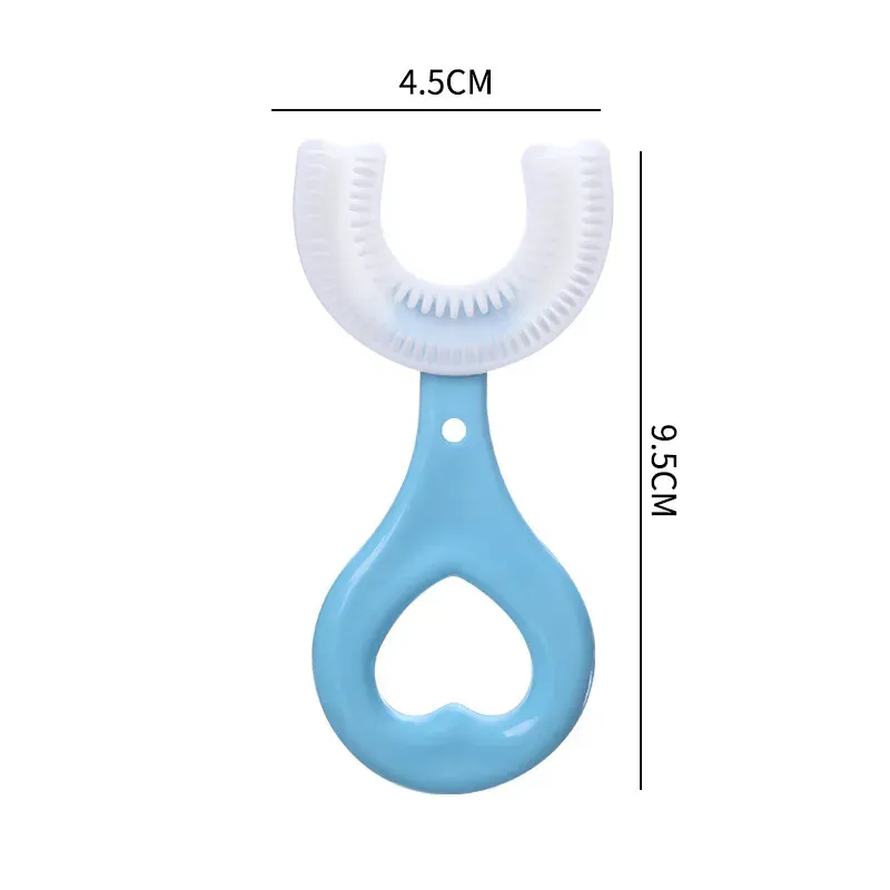 Baby Kids Teethers U-Shaped Toothbrush Toddler Teeth Clean Silicone Brush for Ages 2-12 years Oral Care U-Shape Toothbrush