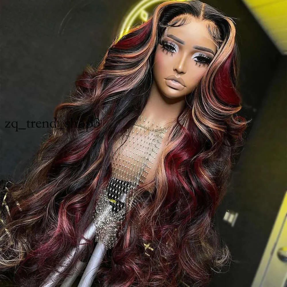 Прозрачная блондинка красная подчеркивает парики для человеческих волос, предварительно сорванные бразильскими париком 13х4 для женщин, для женщин кружево, парик 979