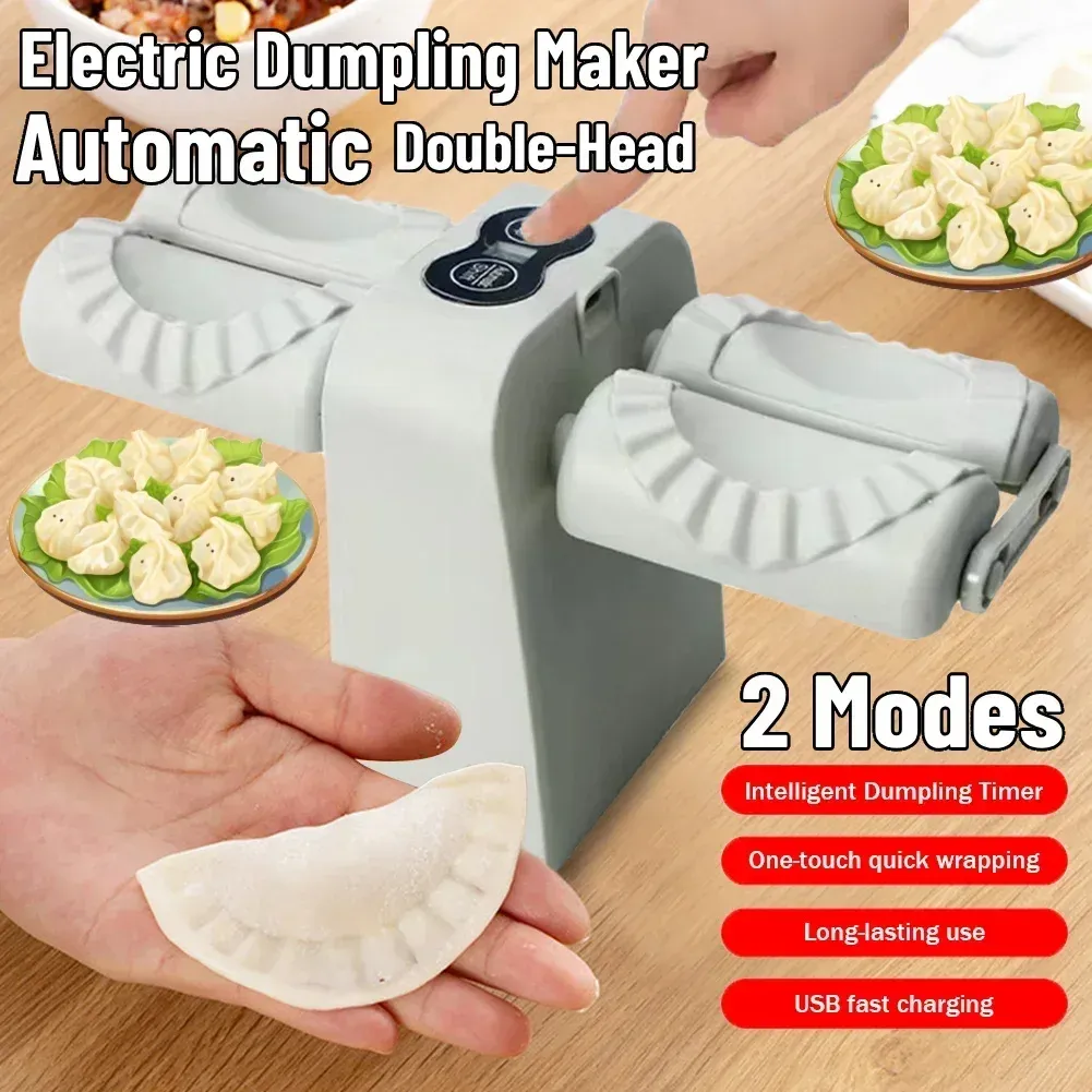 Makers Fully Automatic Electric Dumpling Artifact Kitchen Household Double Head Automatic Manual Press Type Pierogi Maker Mould Machine