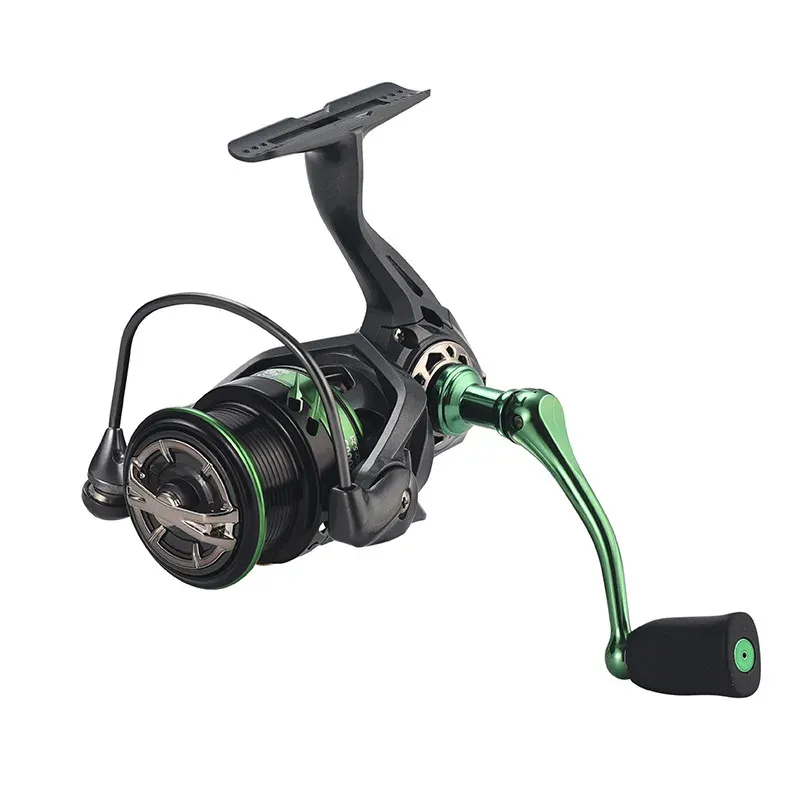 Tillbehör Mavllos Goking Carp Fishing Reel med grunt aluminiumspolförhållande 5.2: 1, bromskraft 8 kg öring snurrande rulle för fiskebas