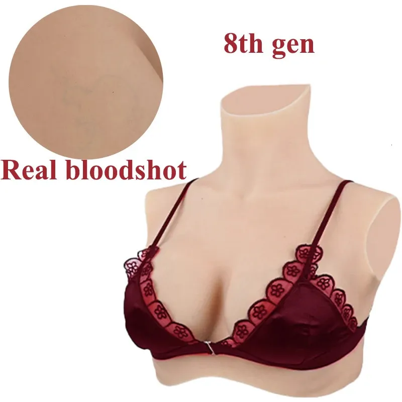 Kumiho 8th génération Sissy No Oil Faux seins Formes de sein en silicone réaliste avec des hommes d'airbag Sexplay Cosplay Silicon Breast Transgender 240417