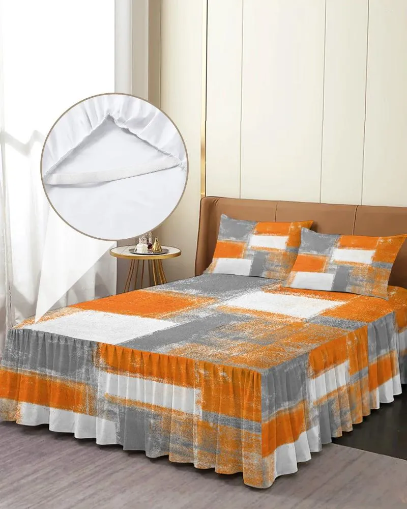 Orange bed skirt queen hotsell