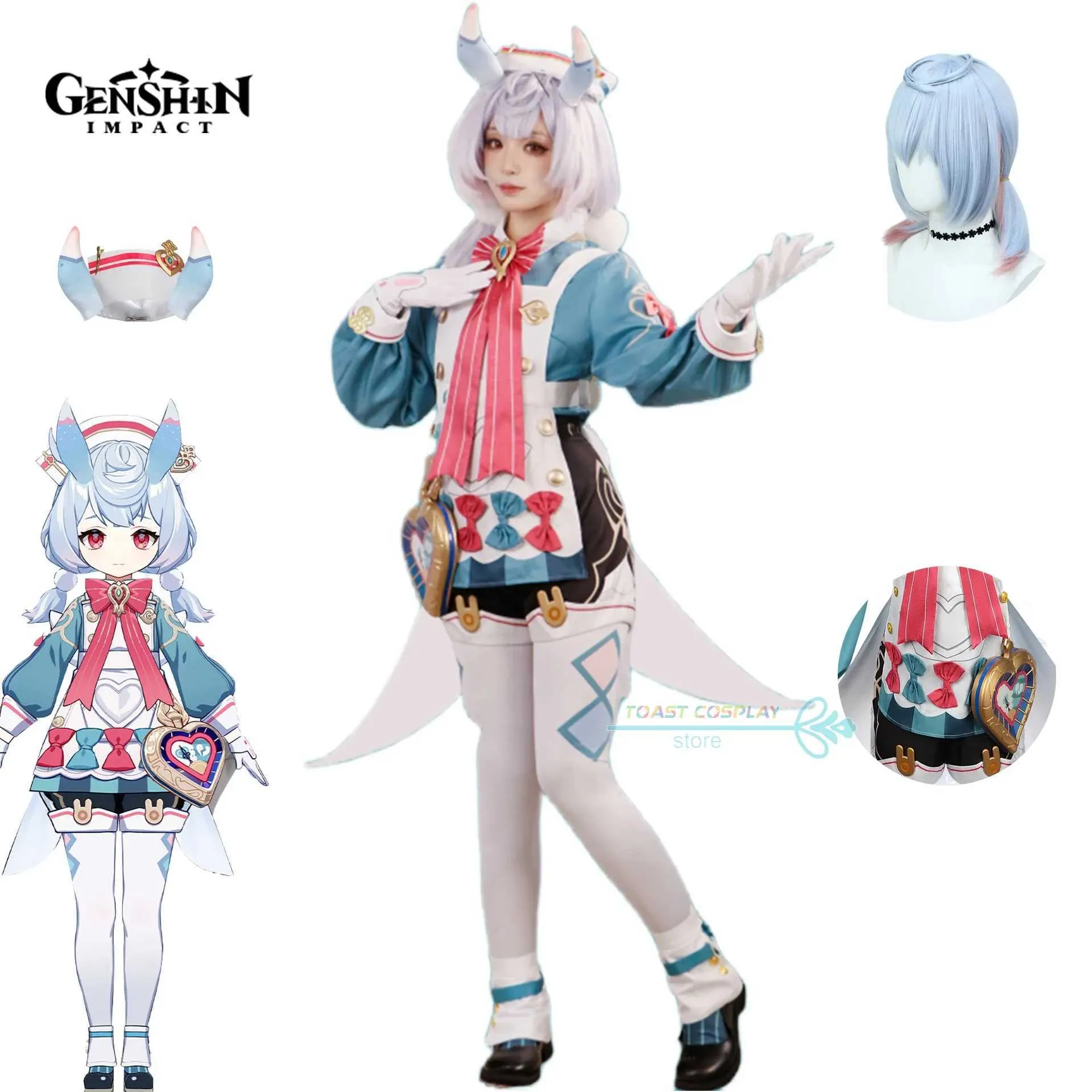 Anime Kostümleri Sigewinne Cosplay Oyunu Genshinimpact Sigewinne Cosplay Com Fontaine Hemşirelik Süpervizörü Melusine Gelme Tam Seti CO Y240422