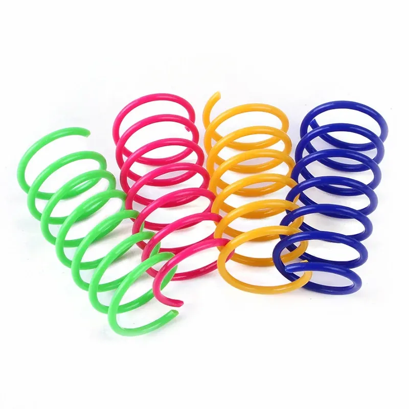 Toys 4/8/16pcs Kitten Cat Toys Durable Cat Spring Toy Colorful Springs Cat Pet Toy Coil Spiral Springs Pet Cat Interactive Toys