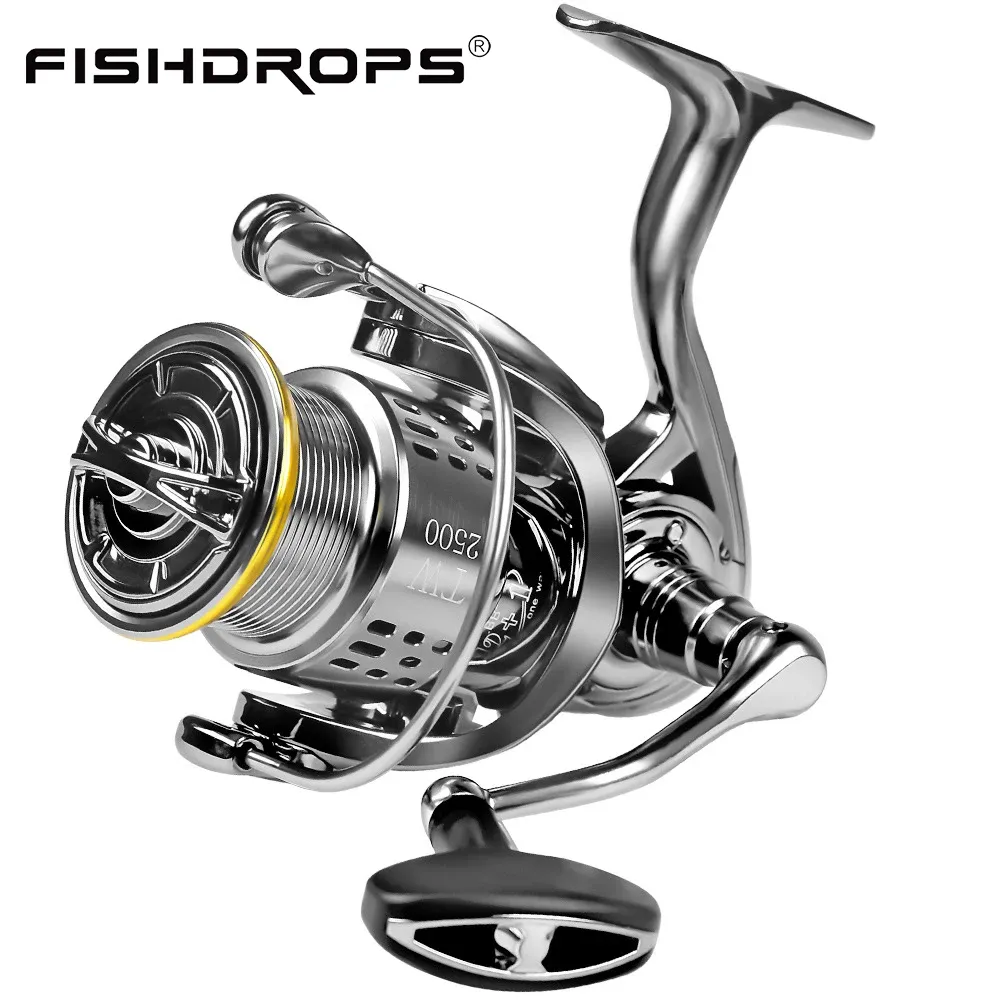 Accessori Fishroprops 12+1BB Ultra leggera potente bobina di pesca, 5,5: 1 Ultra ad alta velocità Ultra liscio per bobine di pesca in acqua salata