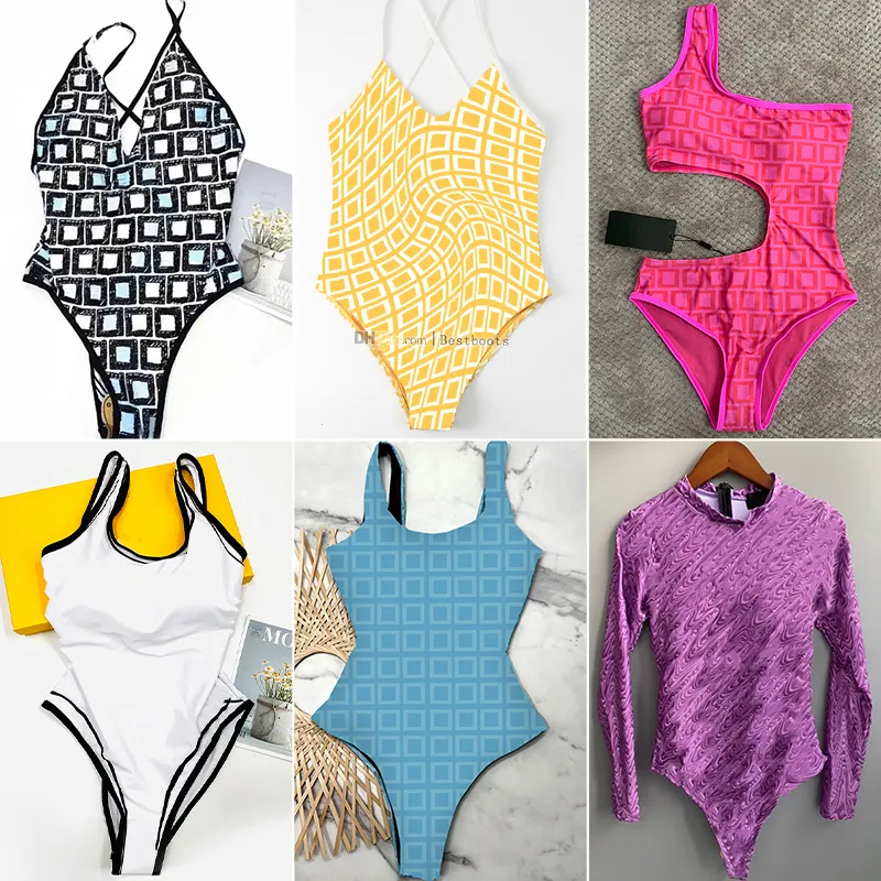 Fashion Designer Women Bikini Set Sexy Letters Thong Monokini Swimwear Youth Girl High Waist Classic Swimsuit Lady One Piece Push Up Bodysuit Bandage Bathing Suit