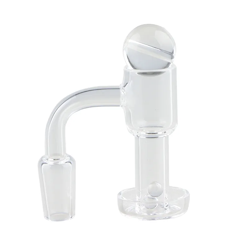 Flat Top Terp Slurper Smoking Quartz Banger Clear Joint 10/14mm met 6 mm kwarts parels voor water Bong Dab Rig