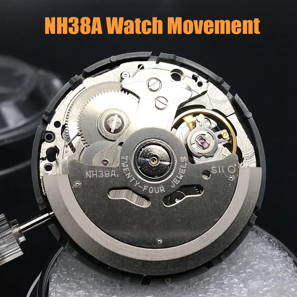 Montres NH38A Mouvement de montre Japon Mécanisme d'horloge d'origine Automatique haute précision Mouvement d'autofflure mécanique 24 Jewels neufs