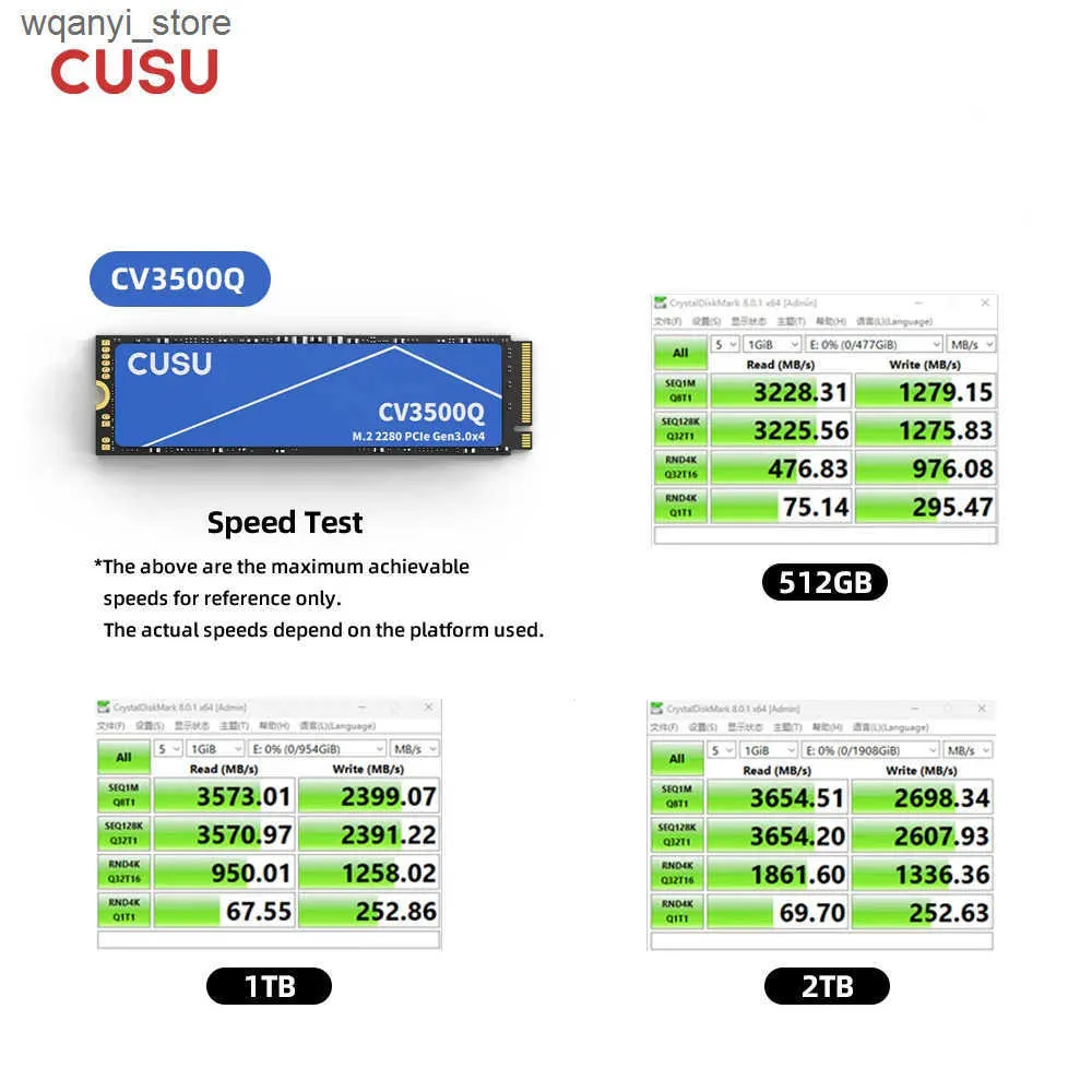 High-Speed NVMe SSD: 256GB to 2TB PCIe Internal Solid