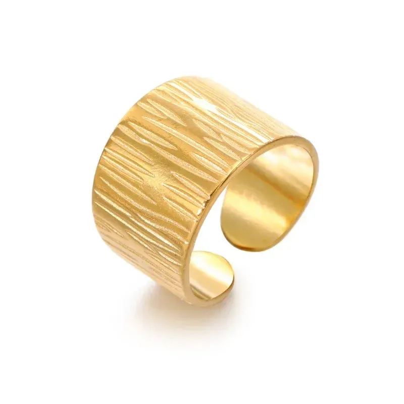 Rings 20 stks/Lot roestvrij staal goud zilveren kleur geometrische wijd open verstelbare ring voor vrouwen mannen feest mode sieraden cadeau