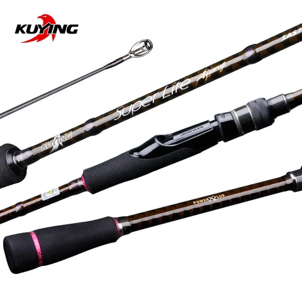 アクセサリーKUING SUPERLITE AJING 2.04M 2.28M 2.31M 2.58Mスピニングキャスティングルアー釣り竿スティックケインポール超高速アクションボトムウォーター