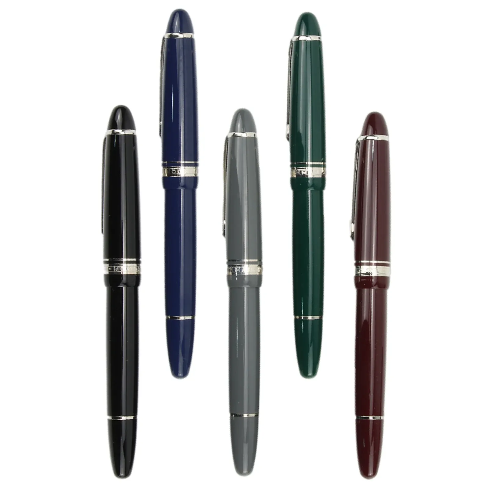 Pens Majohn P136 Pistão de cobre de caneta com caneta com 0,5 mm f Nibs Green cinza canetas de tinta de escrita para escritório de estudantes de estudantes caneta de presente
