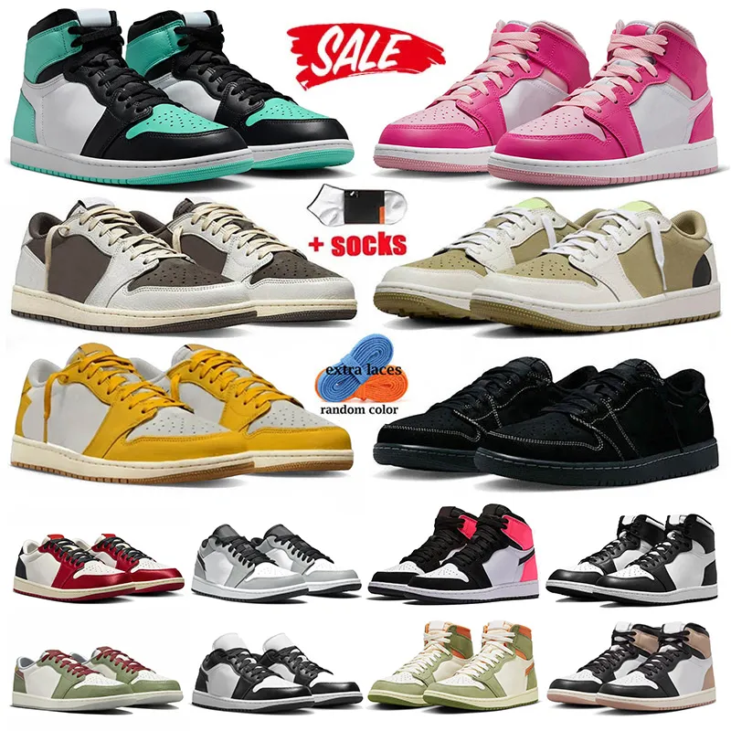 High Tops Sneakers TS Golf 1 1s Basketball Shoes Canary Low For Men Women Reverse Mocha Panda Mid Fierce Pink Chicago Mens Shoe Trainers Sports Sneakers Big Size 13