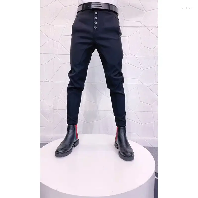 Men's Suits Spring Autumn Men Casual Pants 2024 Harem Hip Streetwear Fashion Long Jogger Skinny Trousers Male J38