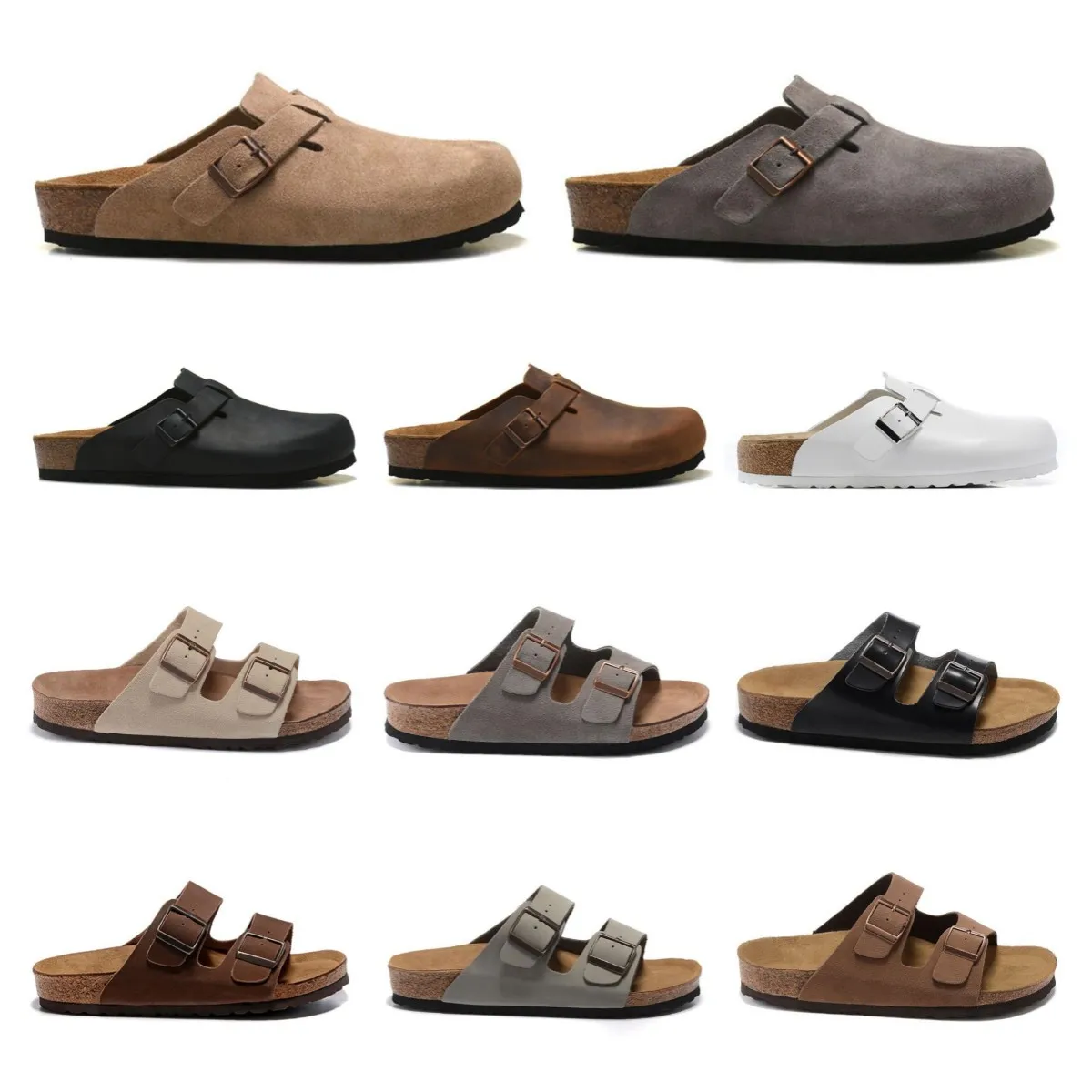 Kvinnor Favorit Sliders Designer Slipare Slides Clogs Birkinstock Bostons Beach Sandbeach Platform Room House Men Berkinstock Shoes Berkin Stock Sandals S