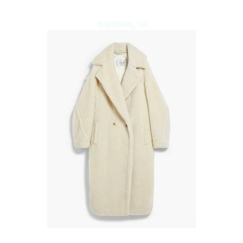 Manteau de marque Femmes manteau manteau manteau maxmaras en peluche en peluche blanche