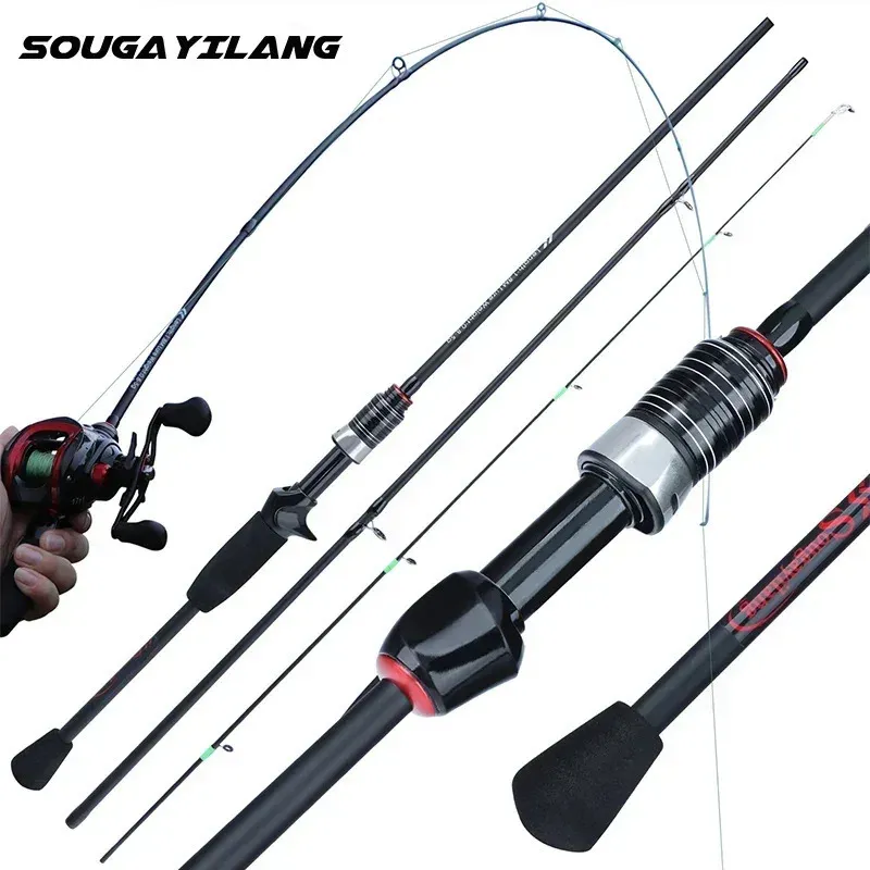Sougayilang 1.8m 2.1m Casting Spinning Fishing Rods Lure Bait 0.8-5g Fast Action Ultralight Soft Solid Tip for Trout Crappie Rod 240407