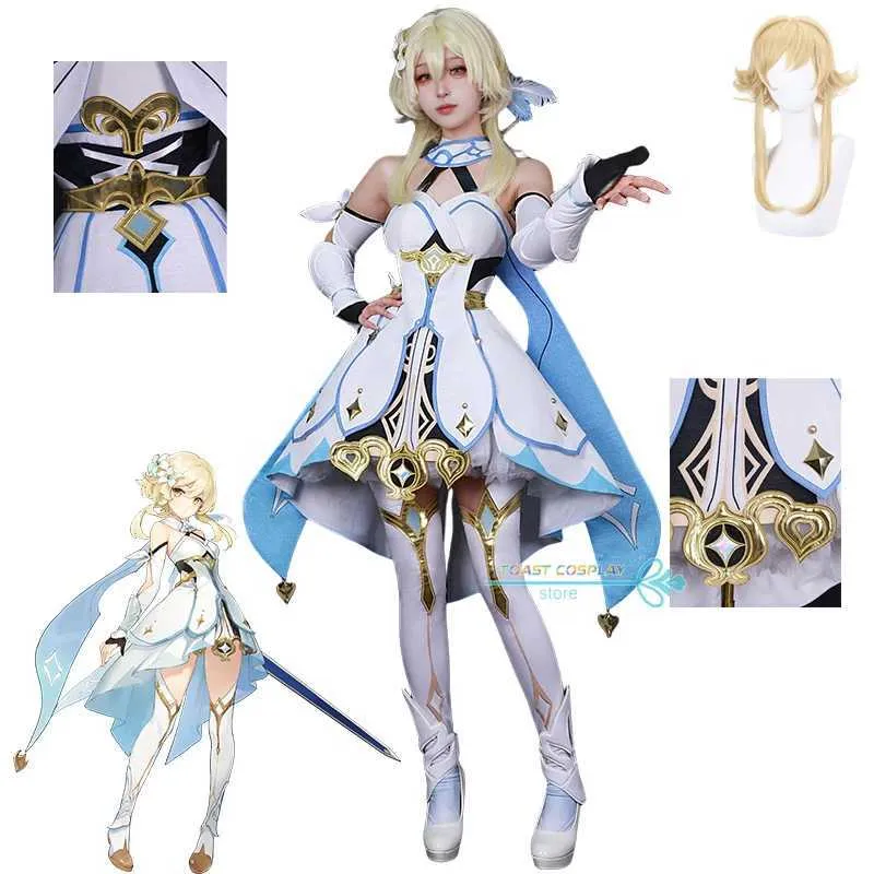 Anime -Kostüme Lumine Cosplay -Spiel Genimpact Traveller Lumine 3D -Print -Cosplay COSCE KOSS KOSS KOMLE ROLLE ROLLE KARNIVAL Party Kleidung Y240422