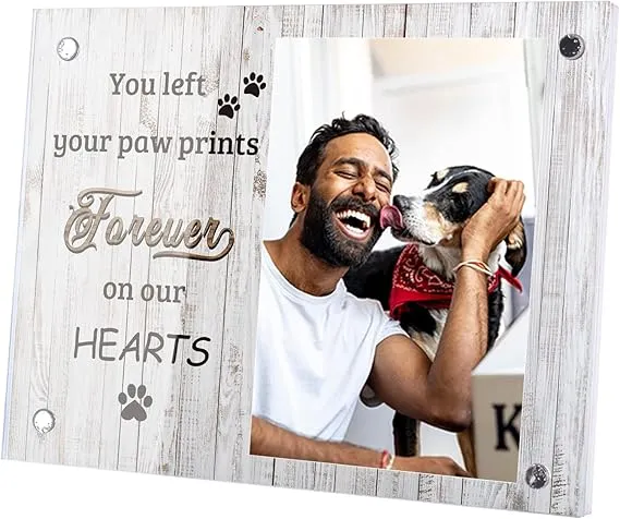 Pet Memorial Picture Frame 4x6 - Dog Remembrance Photo Frames, Cat ...