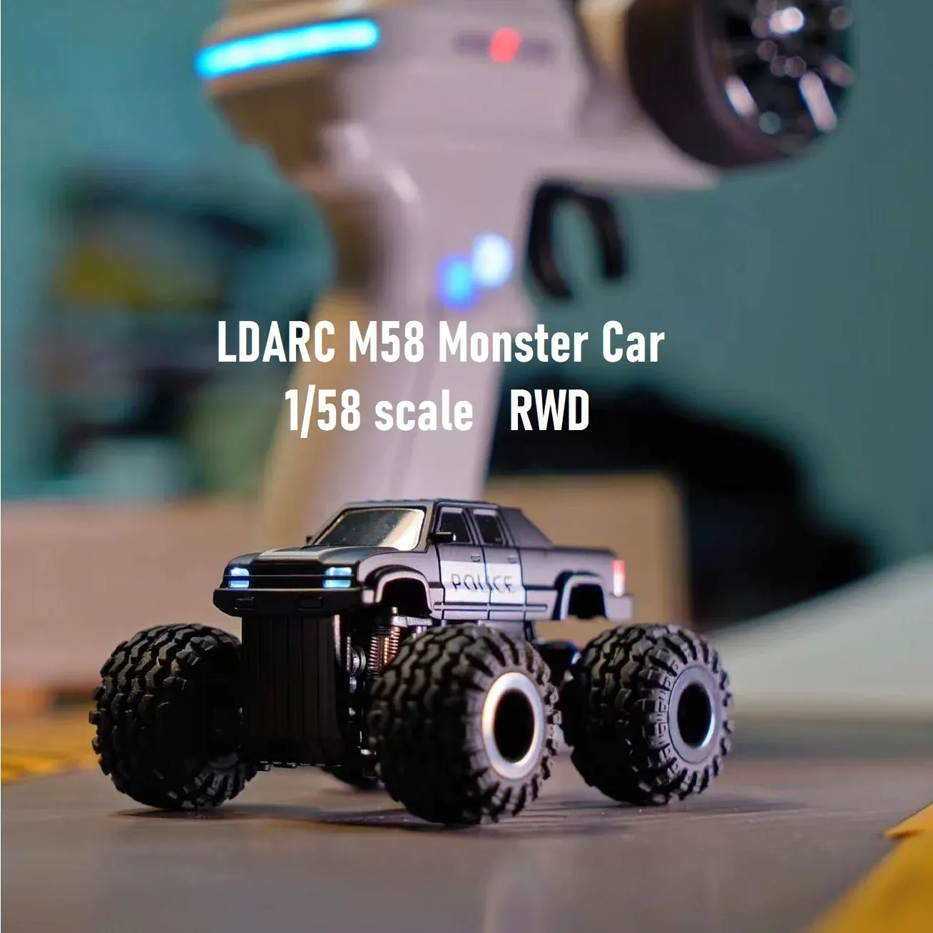Bilar ldarc m58 1/58 rwd rc mini monster racing bil rtr/bnr skrivbord turbo fordon fjärrkontroll bil leksaksmodeller för barn vuxna