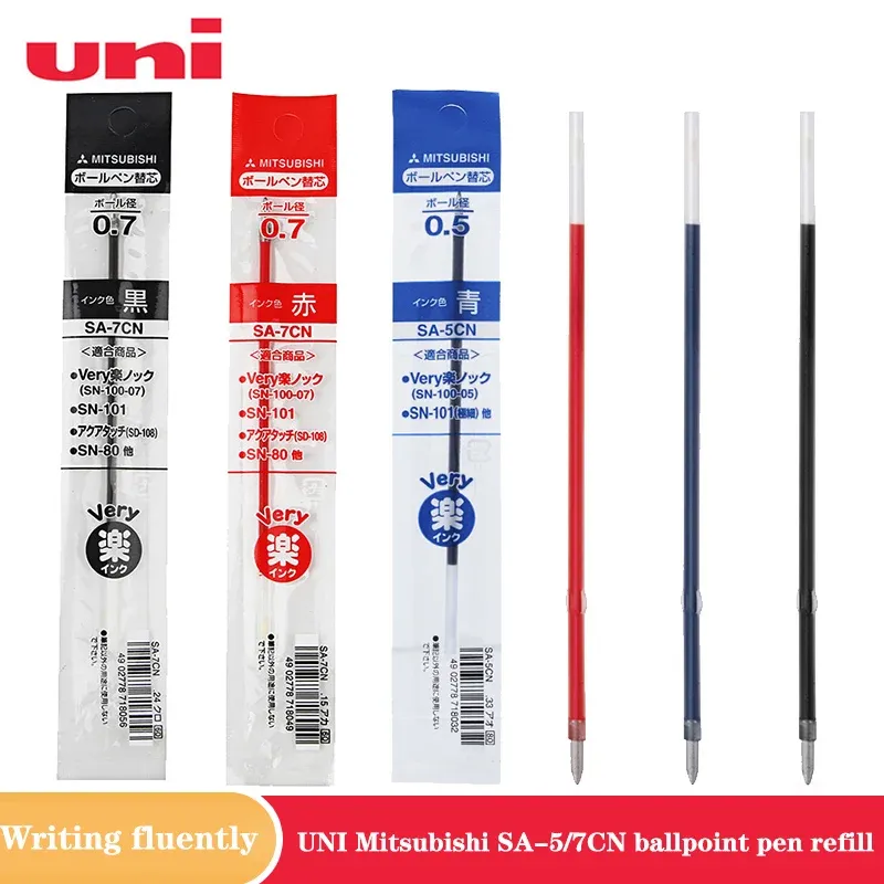 Pennen 10 PCS Japan Mitsubishi Uni Sa5cn/Sa7cn 0,5 mm/0,7 mm Ballpoint Pen Navuls Writing Supplies Office School Supplies