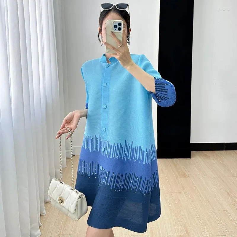 Casual Vintage Gradual Change Print See-through O Neck Long Sleeve Dresses Casual Vintage Gradual Change Print See-through O Neck Long Sleeve Dresses