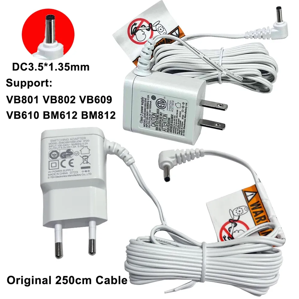 베이비 카메라 어댑터 EU 전원 어댑터 110240V DC 5V1A 3.5x1.35mm 베이비 모니터 VB801 VB802 VB609 VB610 BM612 BM812 EU/USPLUG