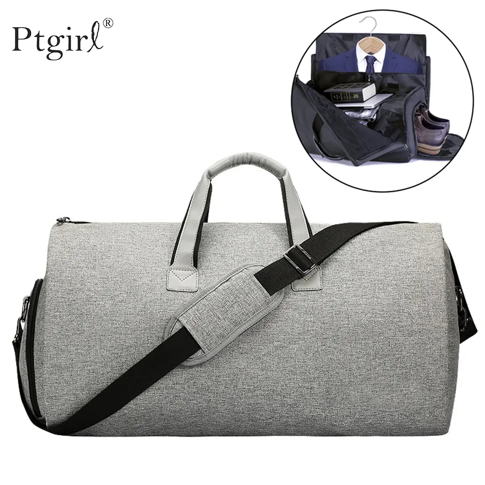 Bolsas de vestuário conversível Terne de viagem Bag de Duffel 2 em 1 Carry On Weekender Rodment Bag Tote Business Say