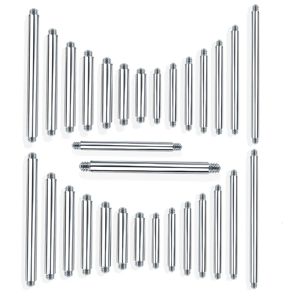 100pcs stal nierdzewna prosta do przebijania sztangi 640 mm