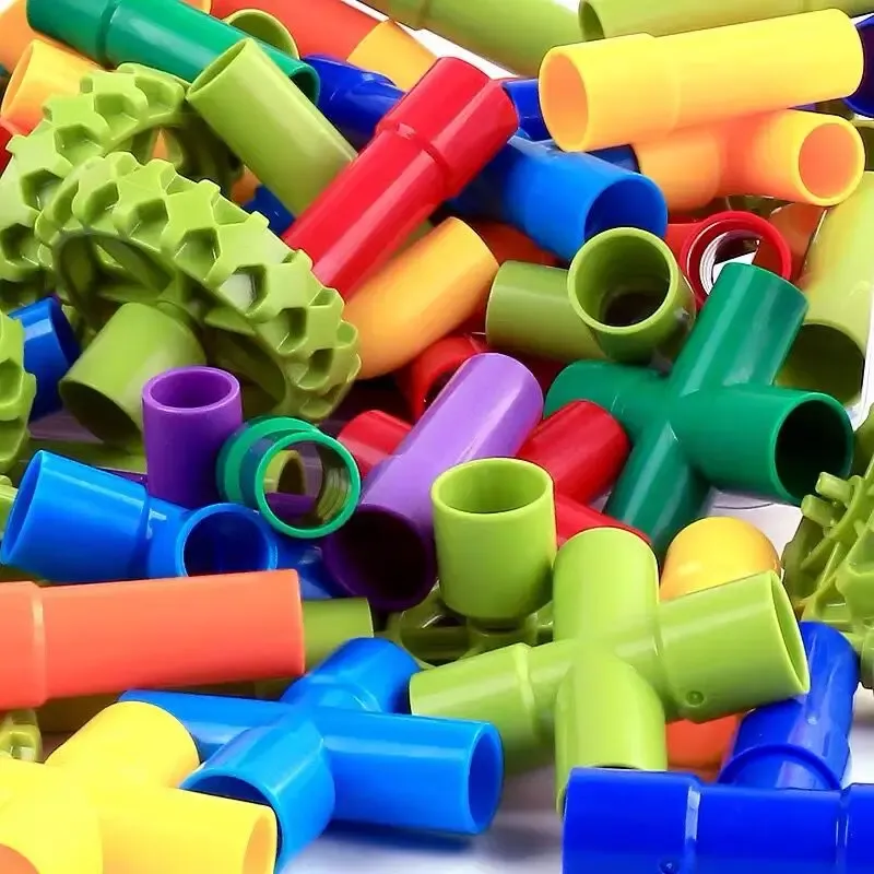 DIY水ビルディングブロックおもちゃモンテッソーリ水道管ビルディング玩具デザイナー子供建設教育玩具ギフト