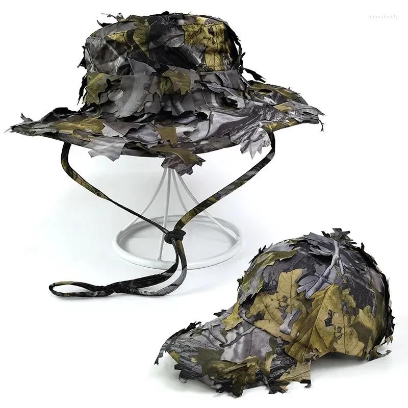 Berretti tattici berretto da baseball uomini cappello camuffato di camouflage esterno cacciabile da pesca da pesca da campeggio da campeggio donne snapback regolabili cappelli foglia 3d regolabili