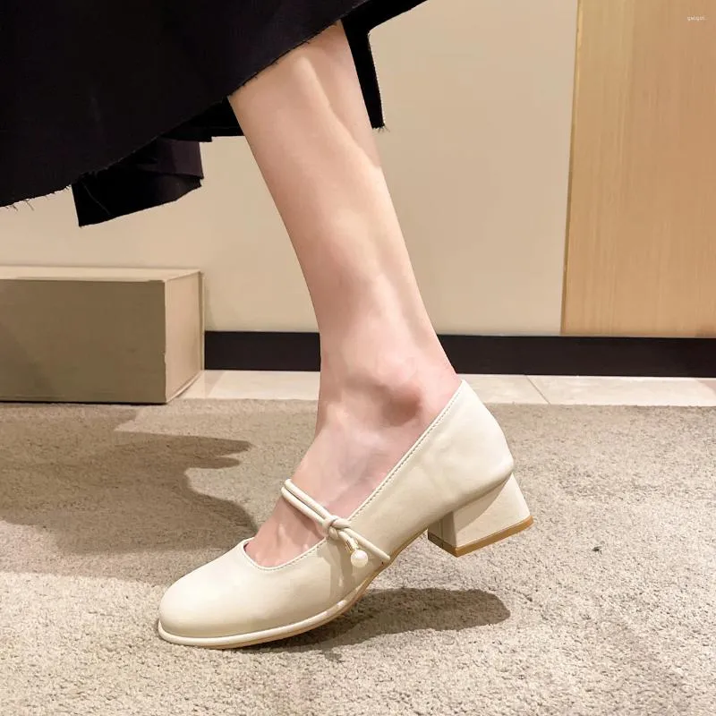 Sukienka buty 2024 Spring Summer Kobiety Niskie obcasy Nowoczesne modne pary Pumps Square 3,5 cm D083