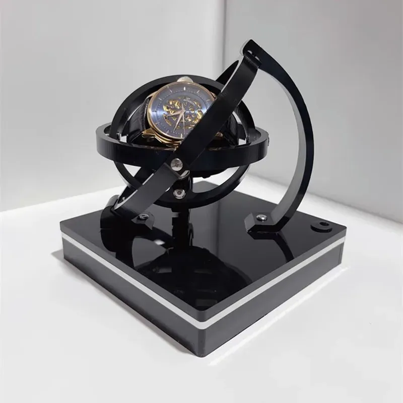 Kits stille automatische horloge winder 1 slots beweging mechanisch horloges windergereedschap mannen vrouwen kijken display organisator accessoires