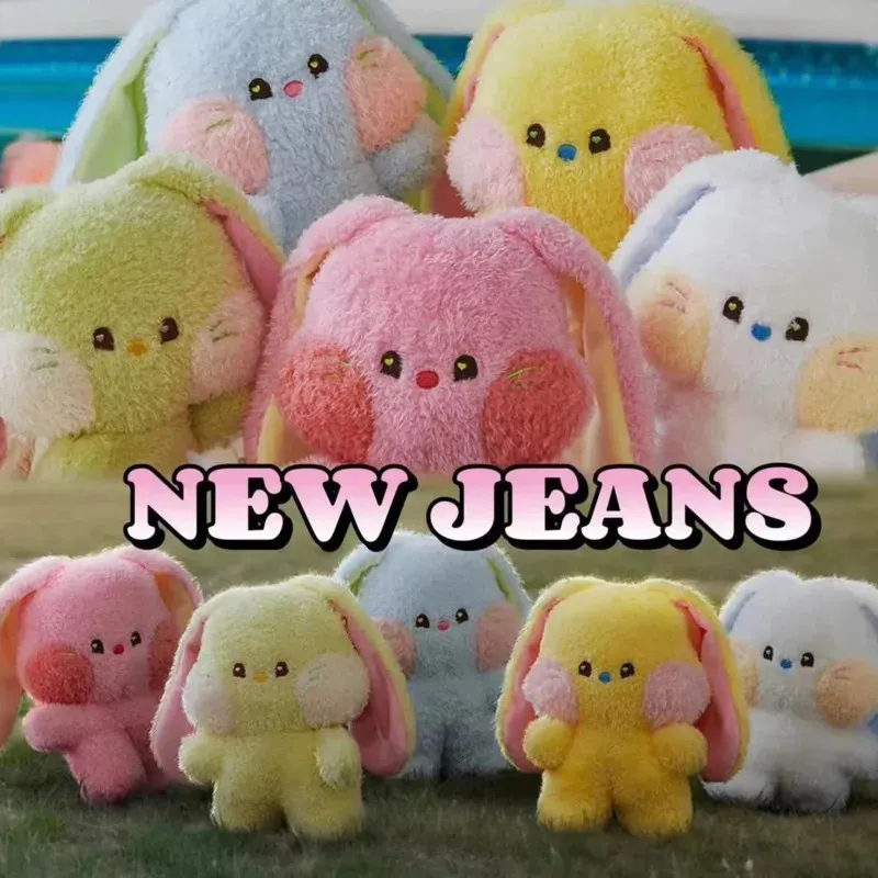 Kpop Jeans Plush Toy Kawaii Minji Danielle Haerin Hyein Hanni Plushies Dolls Cute Cartoon Soft Anmial Pillows Fans Gifts 240420