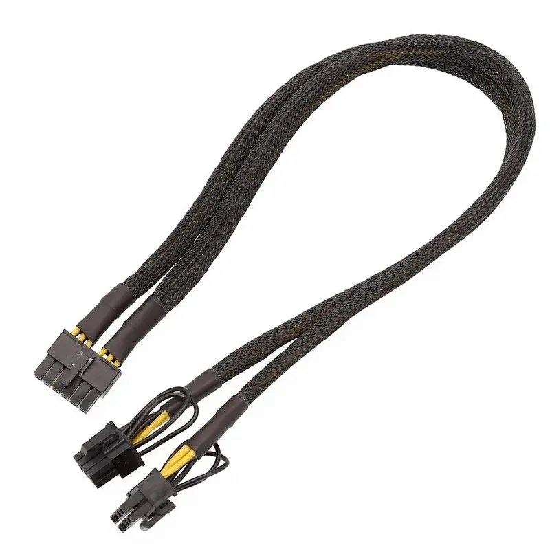 2024 PSU Graphics Card Line 12Pin to Dual 8Pin6+2 PCI-E Modular Power Cable for Seasonic P-860 P-1000 X-1050 50cmfor PSU modular power cable