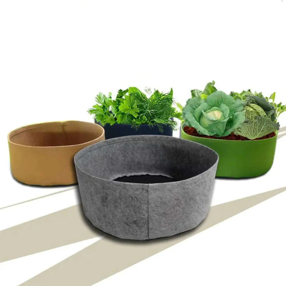 Bed Planters Fabric Garden Raised Round Planting Container Grow Bags Non-woven Planter Pot for Plants Nursery 10/20/30/40/50/100 Gallons