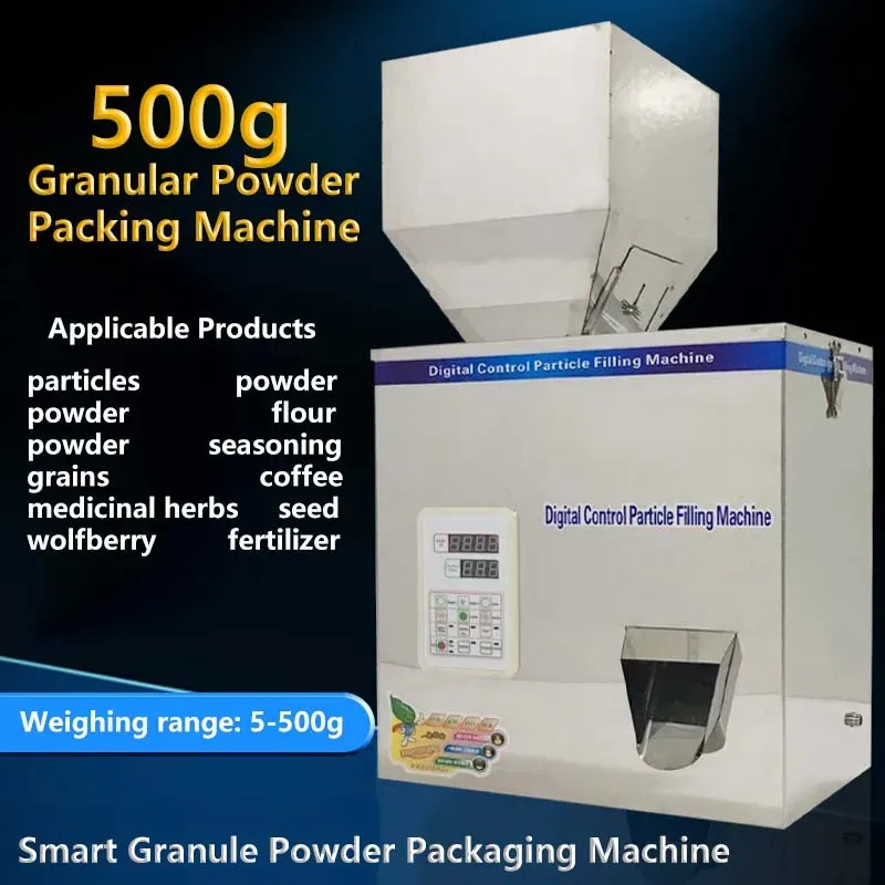 Sceleurs 500g Granule Powder Powder Machine de pesée automatique Machine de pesée de céréales Machine d'emballage pour les particules de graine de than à thé 220V / 110V