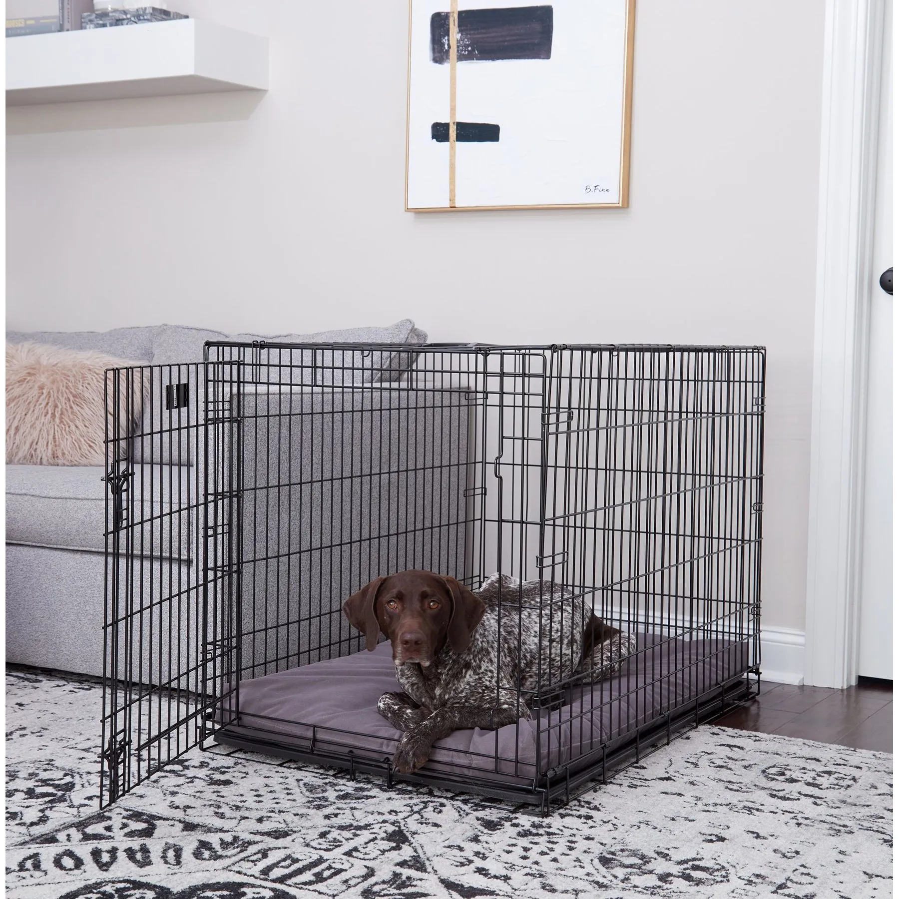 Image result for Premium Washable Dog Crate Pad Cover - Deluxe Comfort & Durable Vinyl ...