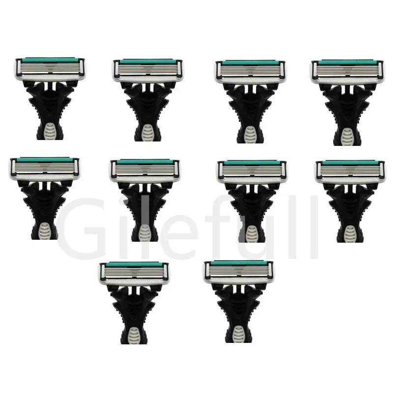 Shaver 10pcs Personal Stal Stael Bezpieczeństwo Razor Brzycki, mężczyźni golenia oryginalnych łopatek 6 -warstwowych dla mężczyzn golarki golarki