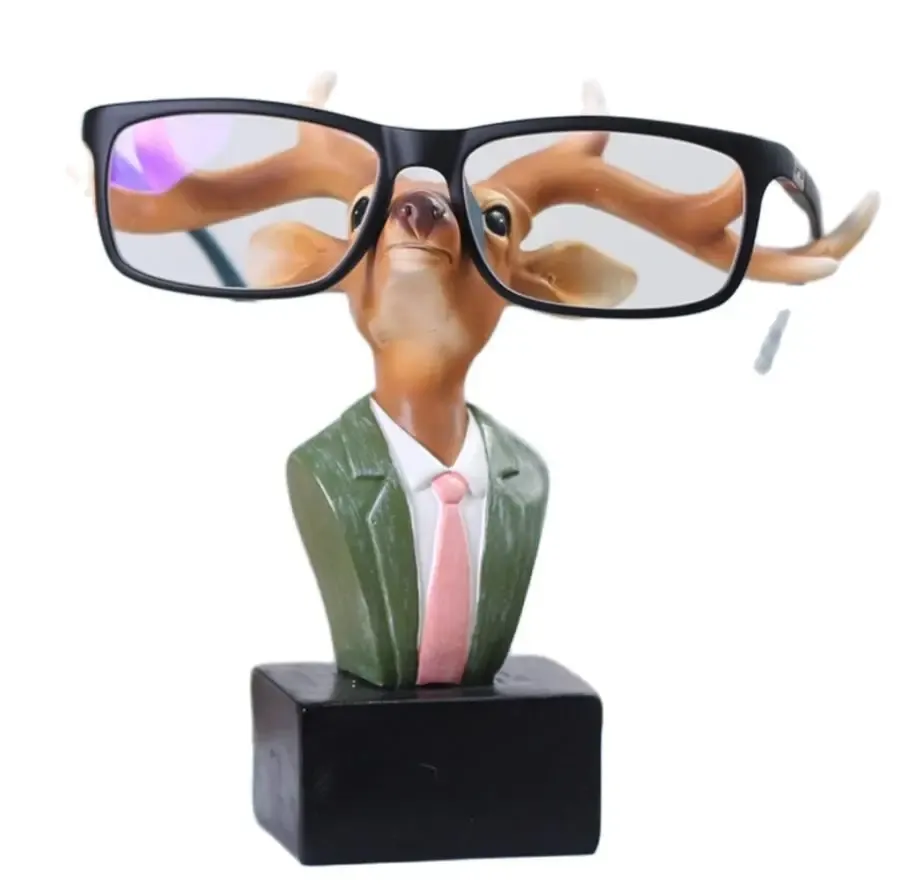 サングラスシカ /ウサギの動物眼鏡スタンド樹脂工芸素敵な眼鏡サングラススタンドホルダーラック動物の家の装飾最高の贈り物