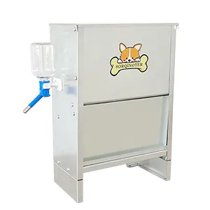 25-lb Heavy Duty Dog Feeder – Galvanized Steel, Self-Dispensing, Outdoor & Indoor Use