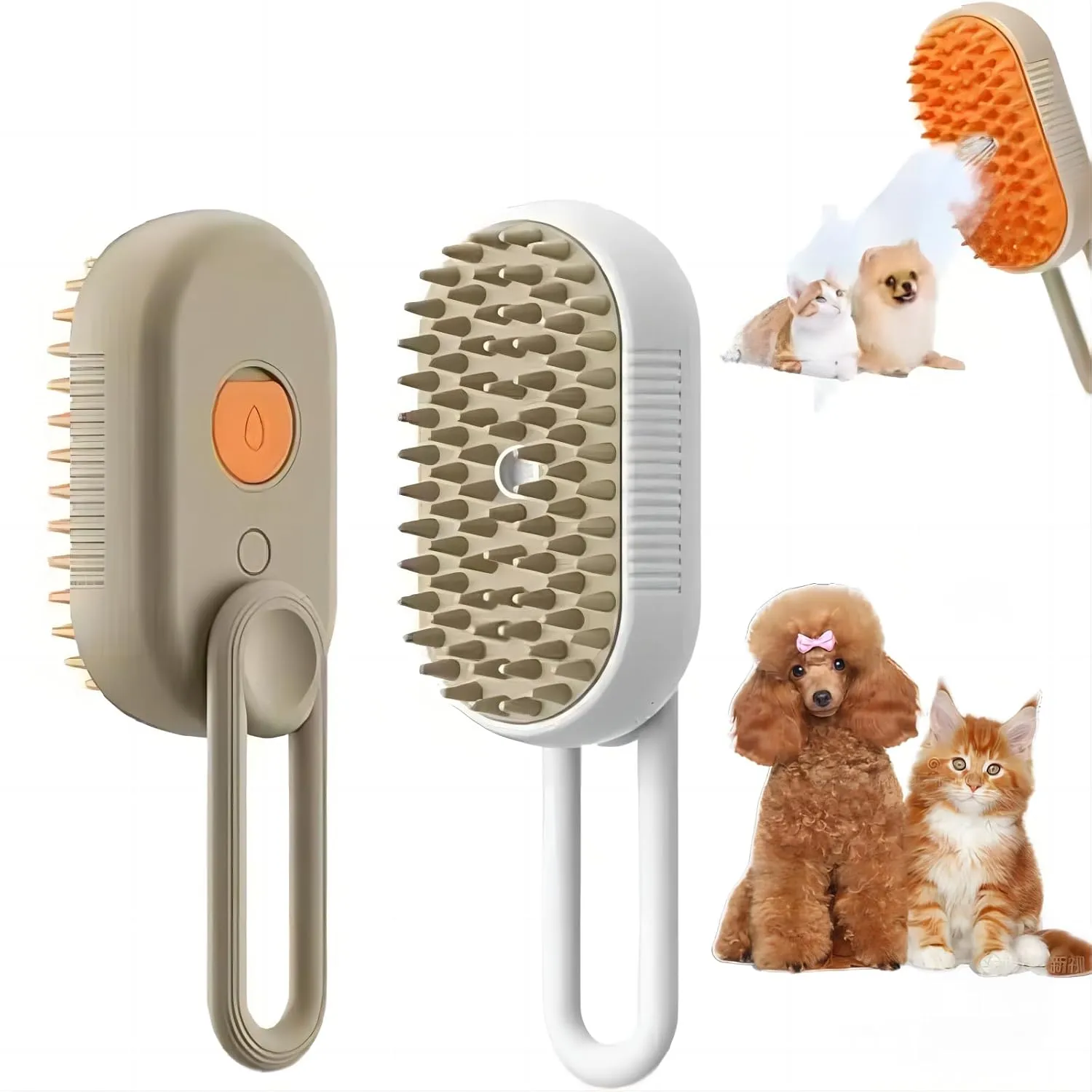 9-Piece Dog Grooming Brush Kit – Self-Cleaning Slicker, Shedding Comb, Nail Clippers, Scissors & Storage Bag - View #8