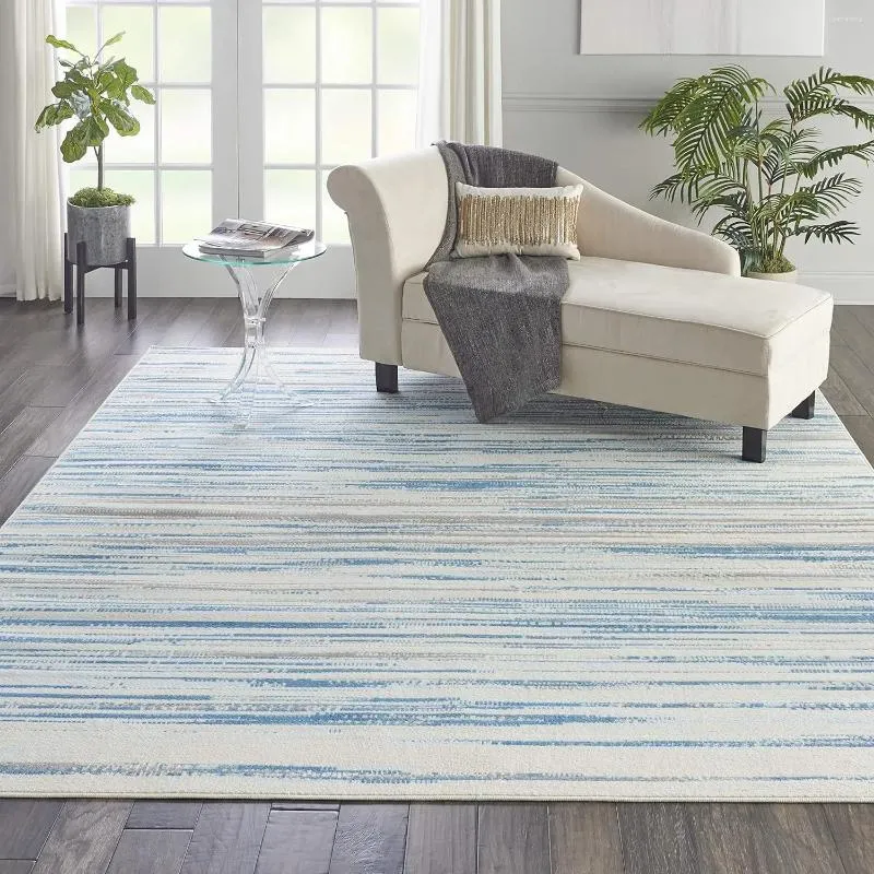 Tappeti astratto blu blu 7'10 "x 9'10" tappeto area facile -cance non spargimento camera da letto cucina da pranzo